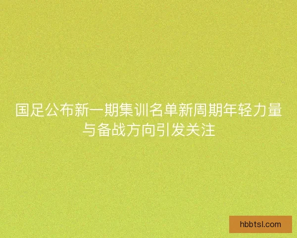 国足公布新一期集训名单新周期年轻力量与备战方向引发关注